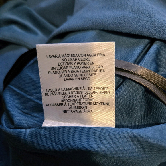 Maggy London Woman 18W Plus Size Teal Wide Leg Jumpsuit Sleeveless Wrap Office - Picture 5 of 7